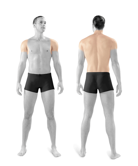 photo of man front and back shoulders back one treatment